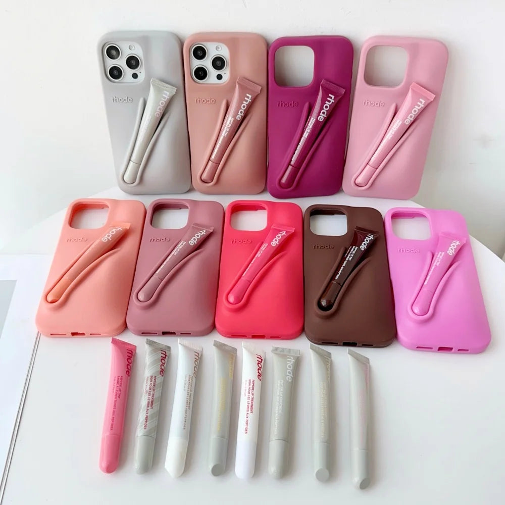 Rhode Lip Case – Silicone iPhone Case with Lip Gloss Holder