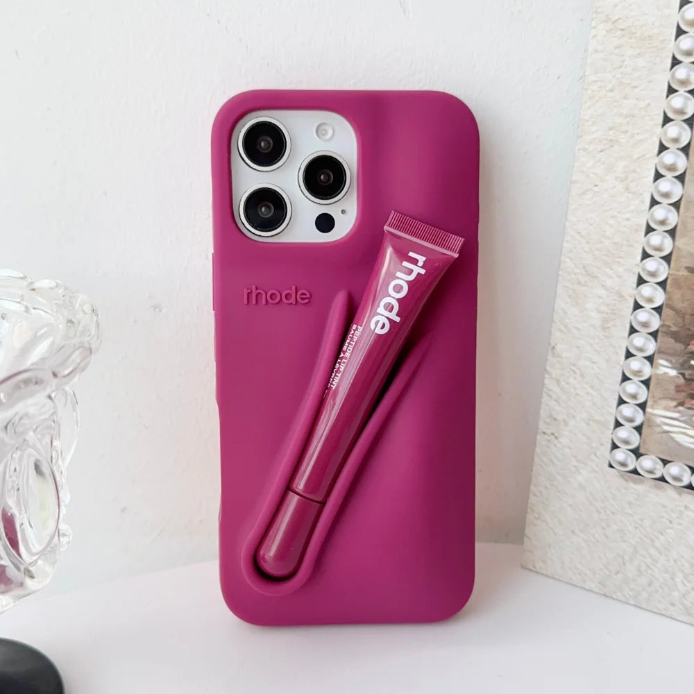 Rhode Lip Case – Silicone iPhone Case with Lip Gloss Holder