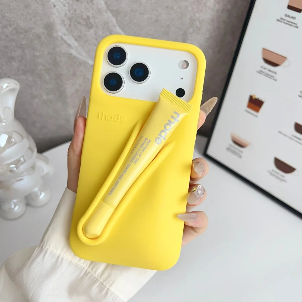 Rhode Lip Case – Silicone iPhone Case with Lip Gloss Holder