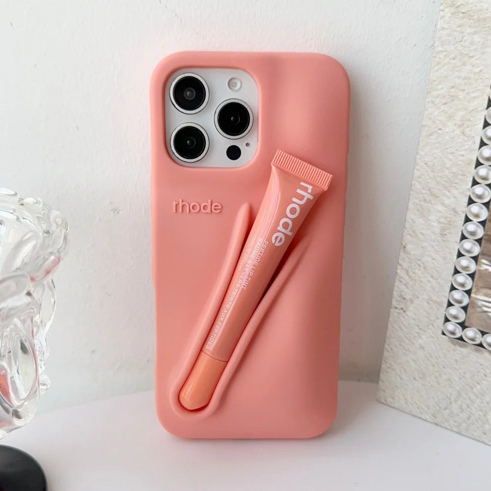 Rhode Lip Case – Silicone iPhone Case with Lip Gloss Holder